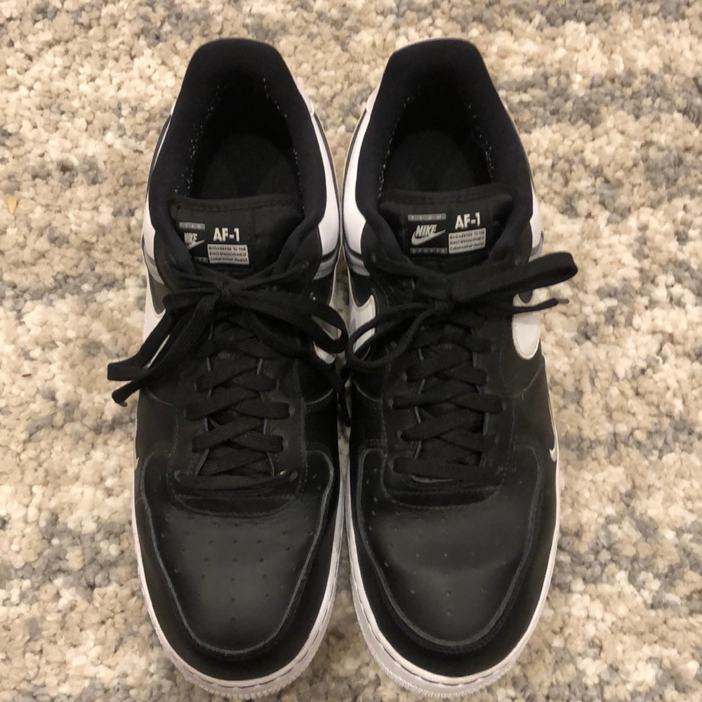 Nike Air Force 1- black gray and white
